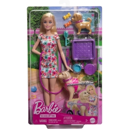 Barbie HTK37 Walk and Wheel Pet Playset