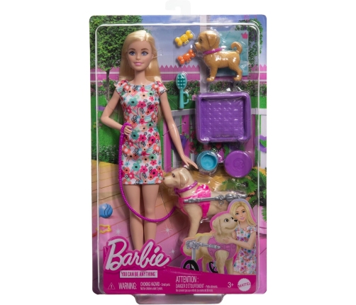 Barbie HTK37 Walk and Wheel Pet Playset