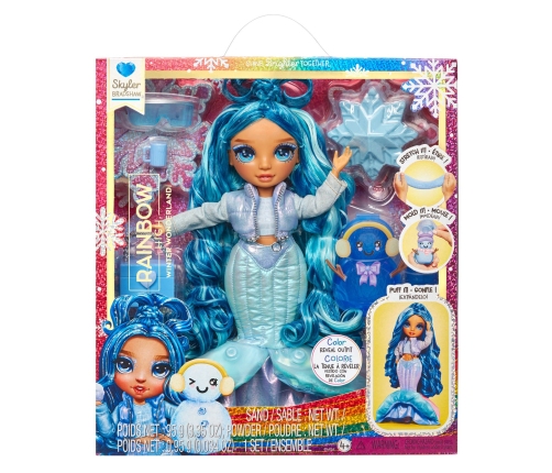 120834-EUC Rainbow High Winter Wonderland Doll- Skyler (Blue)