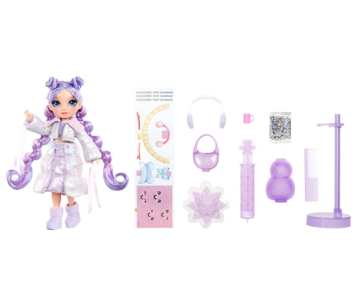 120865-EUC Rainbow High Winter Wonderland Doll- Violet (Purple)