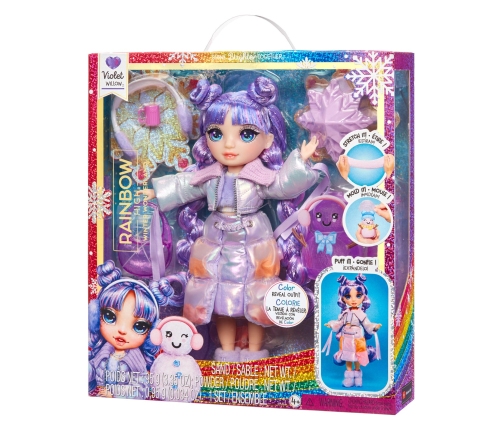 120865-EUC Rainbow High Winter Wonderland Doll- Violet (Purple)