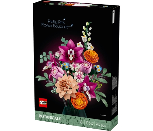 LEGO Botanicals Piękny Bukiet Różowych Kwiatów 10342