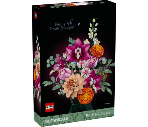 LEGO Botanicals Piękny Bukiet Różowych Kwiatów 10342