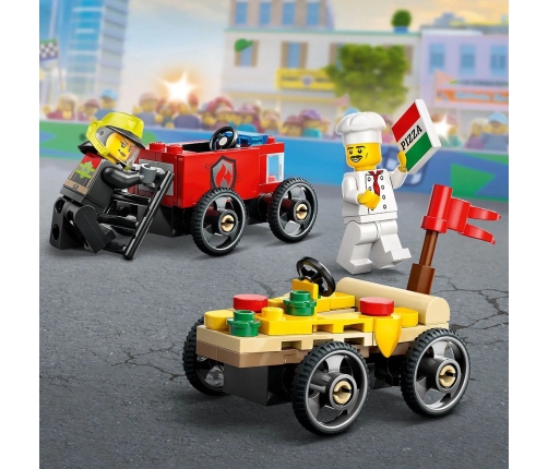LEGO Classic Zestaw Wyścigówek: Pizza Kontra Wóz Strażacki 60458