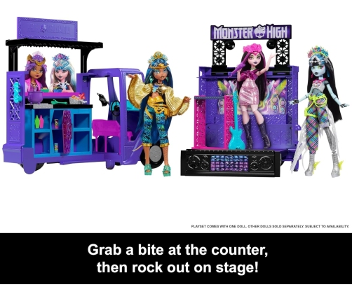 Monster High Draculaura Doll Fangtastic Rockin Food Truck HXH83