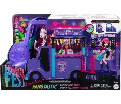 Monster High Draculaura Doll Fangtastic Rockin Food Truck HXH83