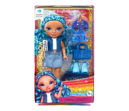 531197-EUC Rainbow High Littles Dolls- Sapphire (Blue)