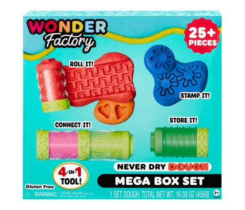 Wonder Factory Never Dry Dough Mega Box Set 595137-EUC