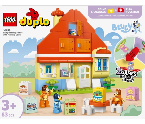 LEGO Duplo Bluey BlueyS Family House With Memory Game 10459