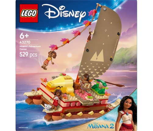 LEGO Disney Princess MoanaS Adventure Canoe 43270