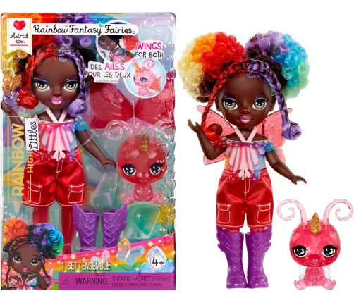 543398EUC Rainbow High Littles Rainbow Fantasy Fairies Doll- Astrid (Rainbow)