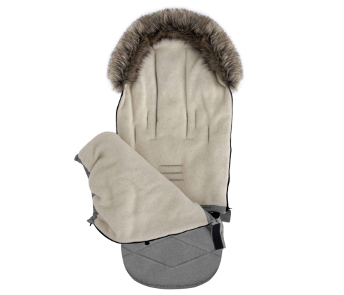 Zaffiro Спальный мешок для коляски GrowUP Scandi light grey