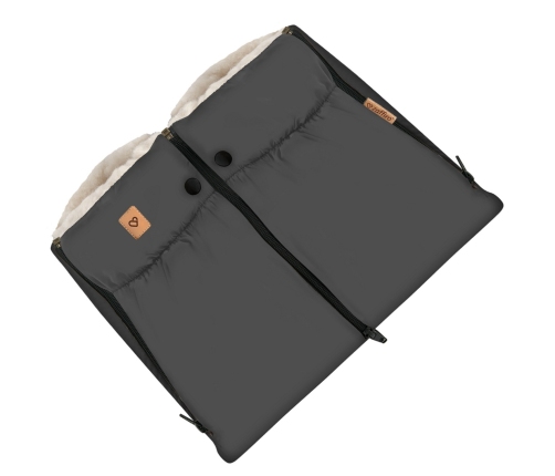 Zaffiro  Муфта – варежки для коляски из овечьей шерсти  Aspen anthracite