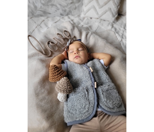 Bērnu vilnas veste Nevada 74/80 grey