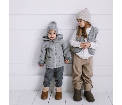 Детская шерстяная кофта Meri Nevada 110/116 grey