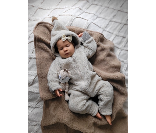 Вязаный шерстяной комбинезон Nevada 62/68 beige