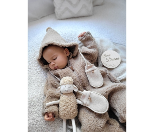 Вязаный шерстяной комбинезон Nevada 62/68 brown