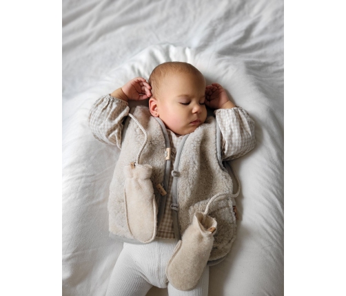 Bērnu vilnas veste Nevada 74/80 beige