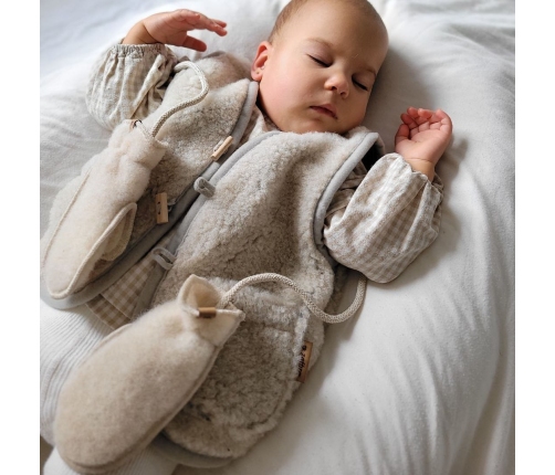 Bērnu vilnas veste Nevada 74/80 beige