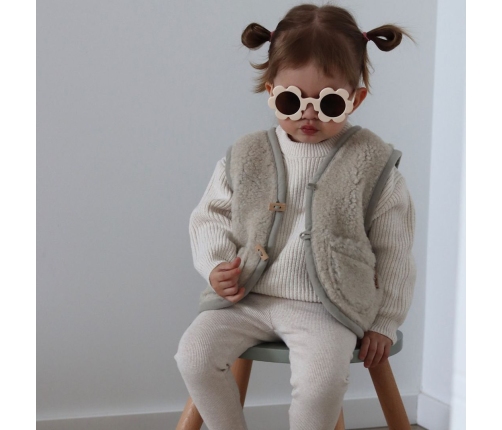 Bērnu vilnas veste Nevada 110/116 beige