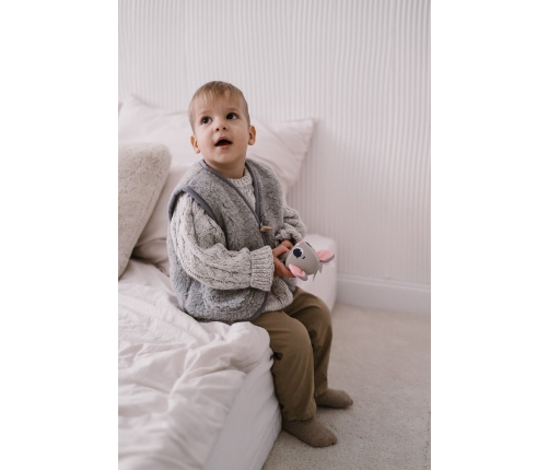 Bērnu vilnas veste Nevada 122/128 grey