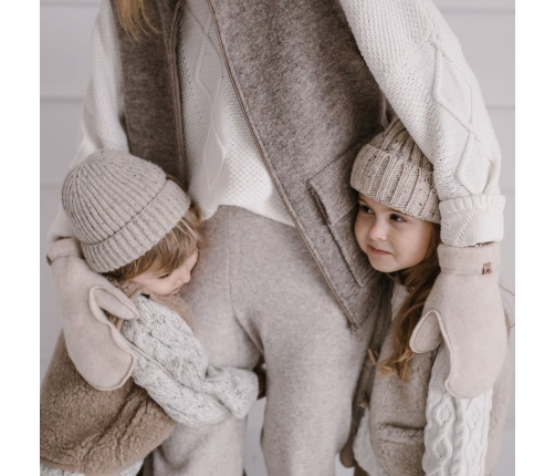 Bērnu vilnas veste Nevada 122/128 beige