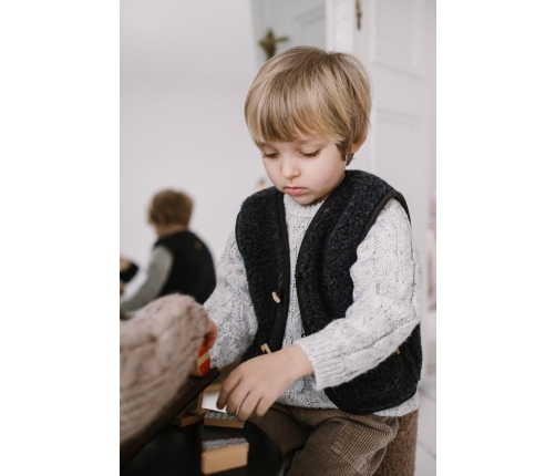 Bērnu vilnas veste Nevada 134/140 anthracite