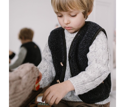 Bērnu vilnas veste Nevada 134/140 anthracite