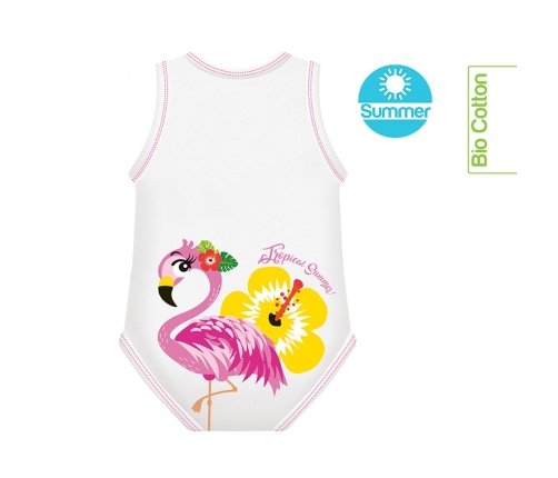 Growing body Bio Cotton Summer 0-36m flamingo