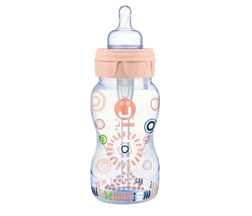 Anti-colic feeding bottle Trendy 260ml peach