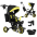Momi Invidia 360 5in1 Black yellow Детский трехколесный велосипед