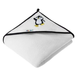 Akuku Penguin Art.A1240 Детское полотенце с капюшоном (100x100 cм)