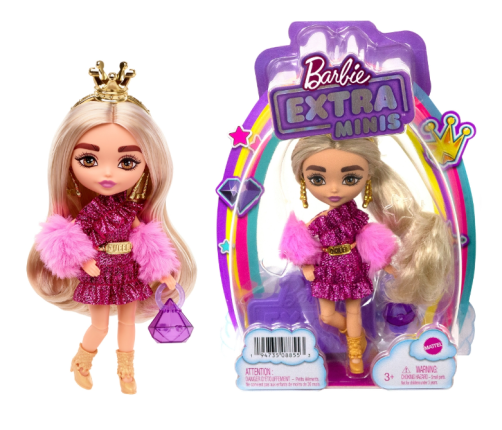 Barbie Extra Mini Doll кукла Gold Crown HJK67