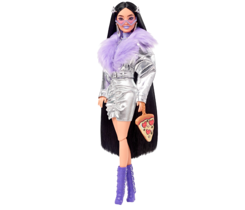 Barbie Extra Doll-Purple Fur Purple Boots кукла HHN07