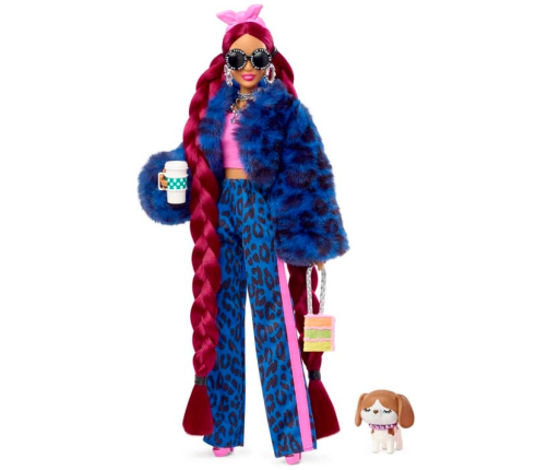 Barbie Extra Doll-Blue Leopard Track Suit кукла HHN09