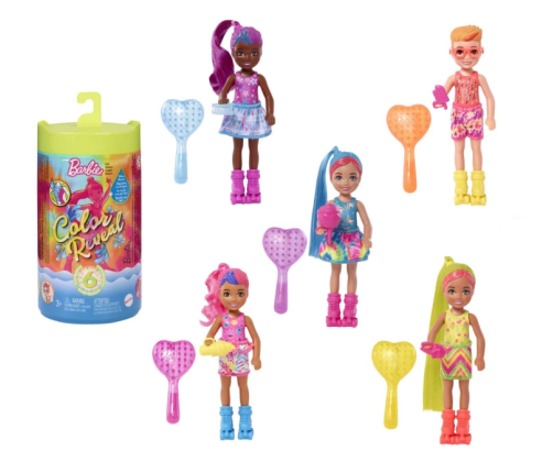 Barbie Color Reveal Chelsea Asst Neon Tie-Dye кукла HCC90