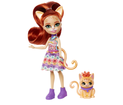 Enchantimals Tarla Orange Cat & Cuddler Кукла HHB91