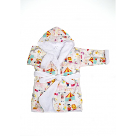 Детский халат с капюшоном Troll Bathrobe Circus ASC-BRCC01-AS-WH