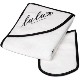 Maltex Lulu White Детское полотенце с капюшоном 80x80 см и мочалкой 15х23 см