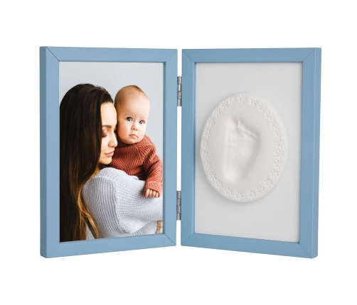 BABY HANDPRINT CLAY WITH FRAME BLUE