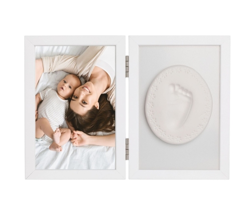 BABY HANDPRINT CLAY WITH FRAME WHITE