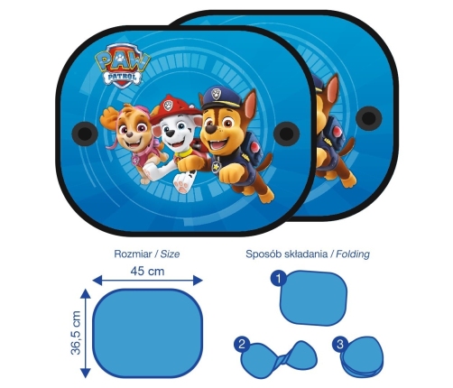 PAW PATROL SIDE WINDOWS SHADES 36CM*44CM