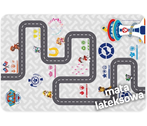 PLAYMAT LATEX GREY ROAD   100x150