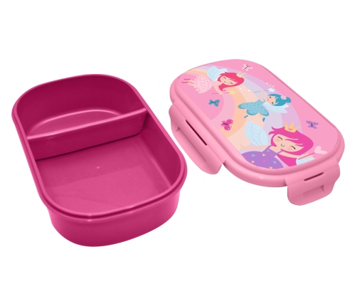 RECTANGULAR LUNCH BOX WITH CUTLERY FAIRY