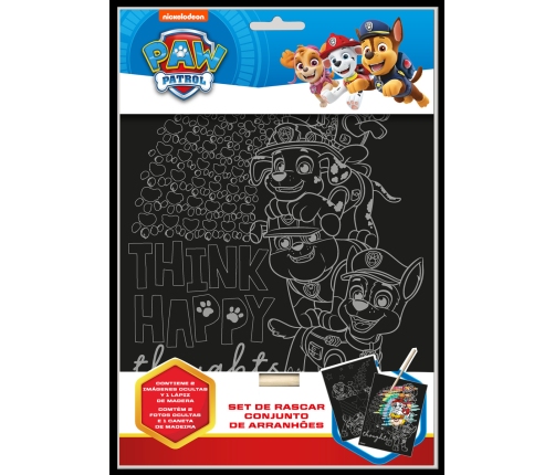 SCRATCH ART SET PAW PATROL