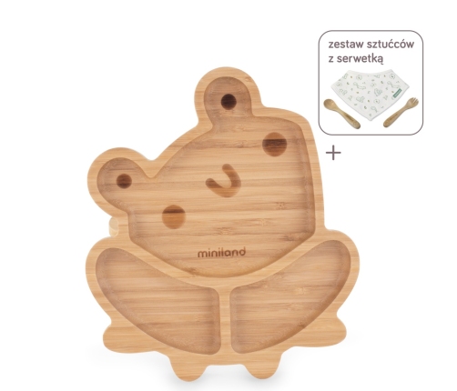 WOODEN PLATE FROG FSC 100%