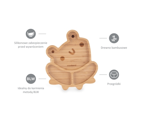 WOODEN PLATE FROG FSC 100%