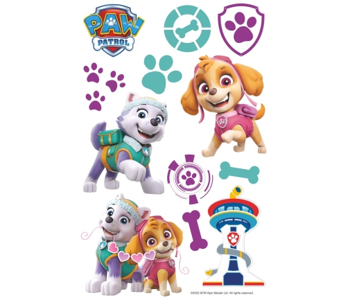 Комплект наклеек на стены Paw patrol - Skye, Everest / WINYL