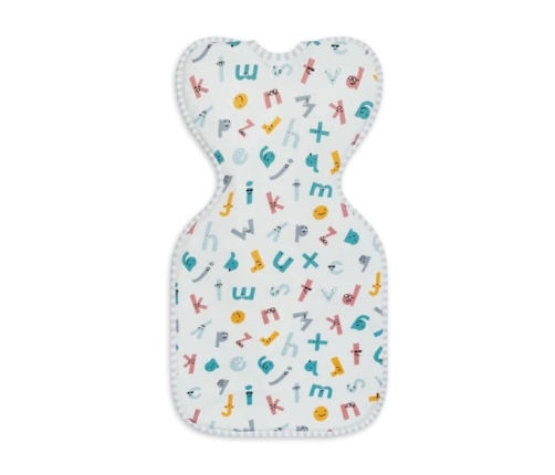 SWADDLE UP ECOVERO ALPHABET SOUP WHITE