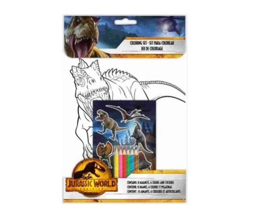 COLORING SET JURASSIC WORLS